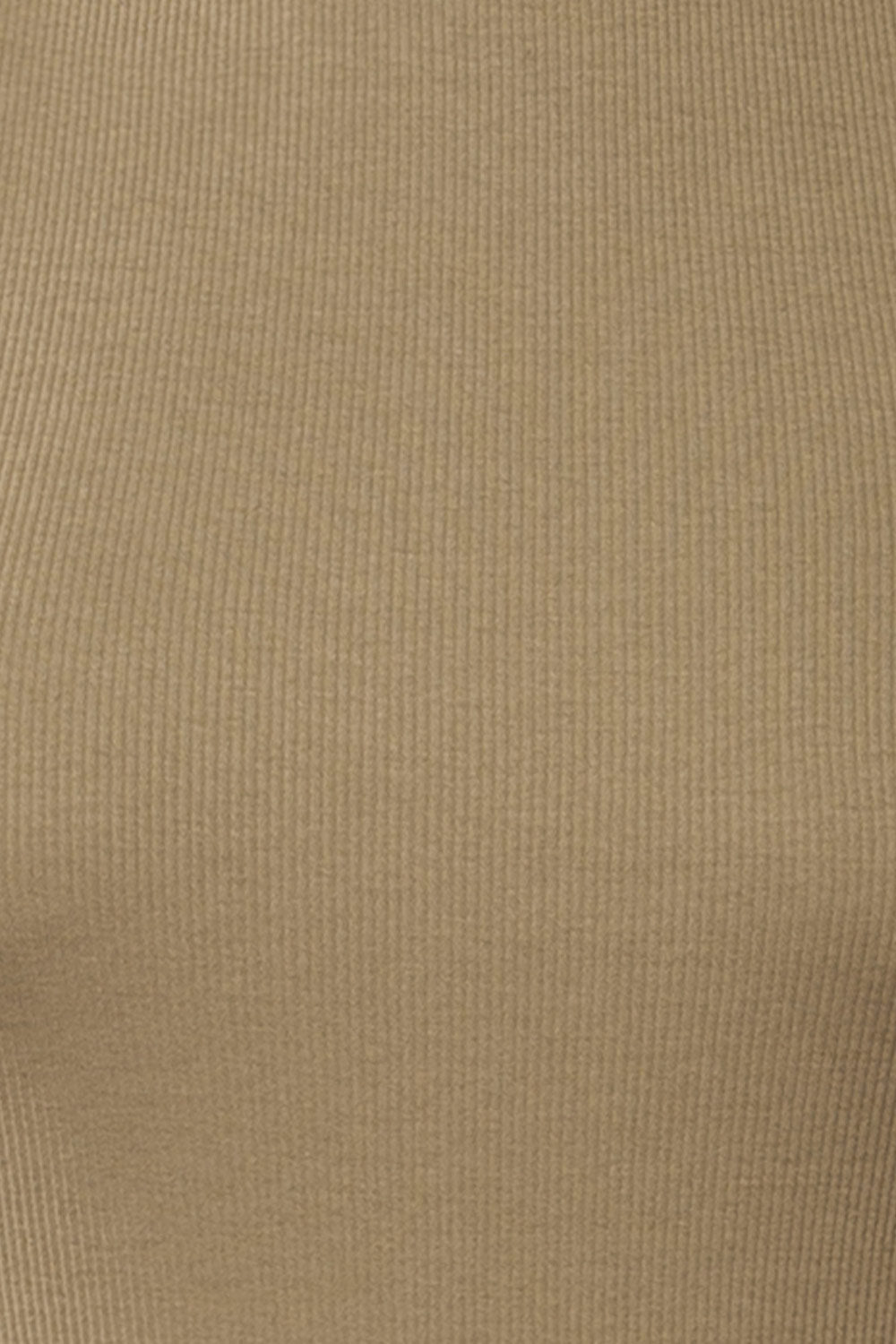 Daegu Khaki Long Fitted Ribbed Dress | La petite garçonne fabric 