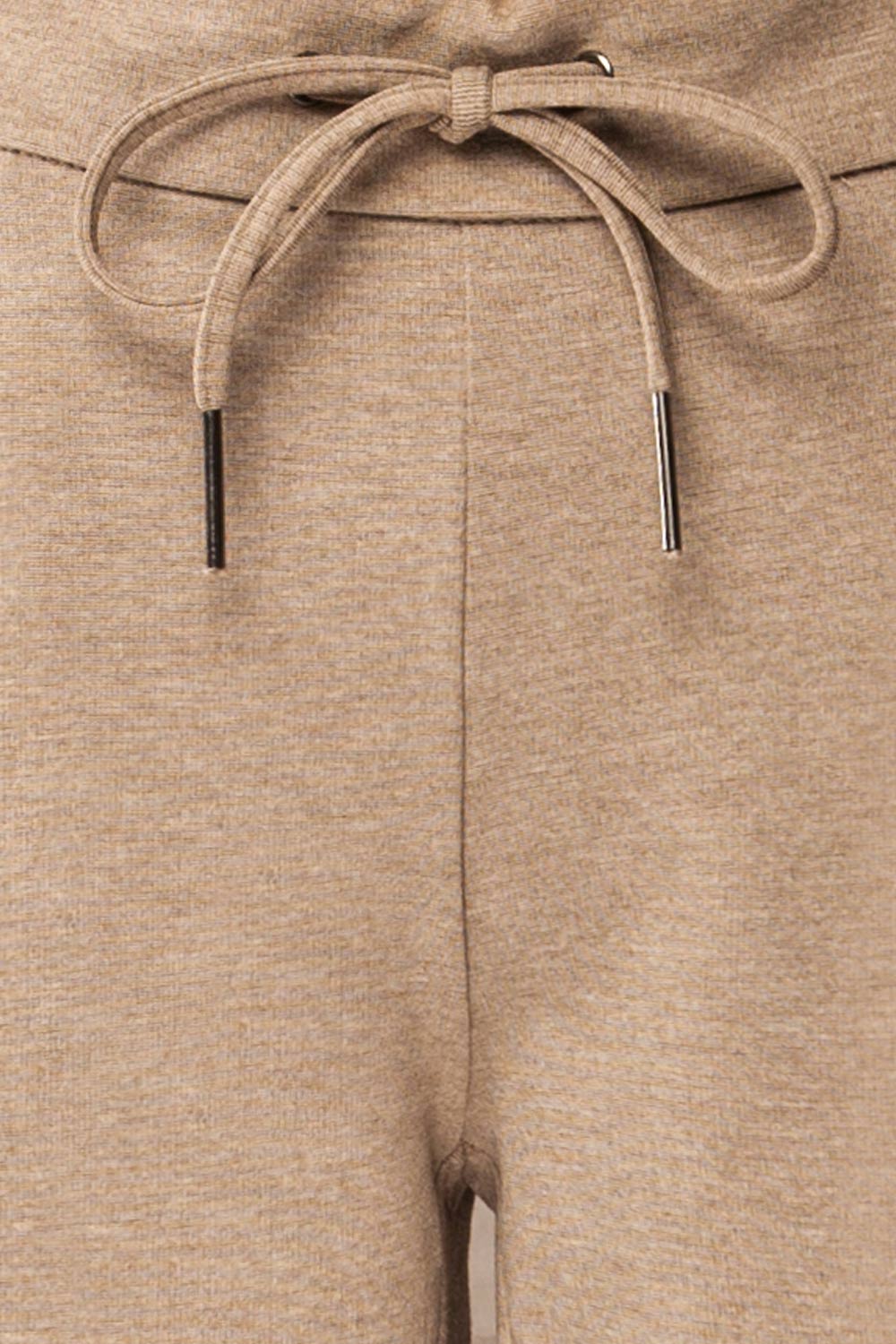 Daman Taupe Wide Leg Pants | La petite garçonne fabric 