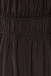 Damascus Black Short Romper w/ Puffy Sleeves | La petite garçonne fabric