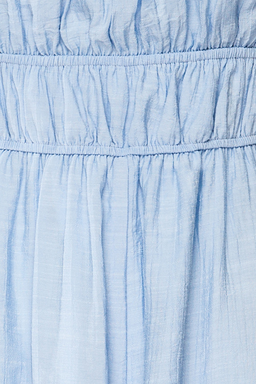 Damascus Blue Short Romper w/ Puffy Sleeves | La petite garçonne fabric 