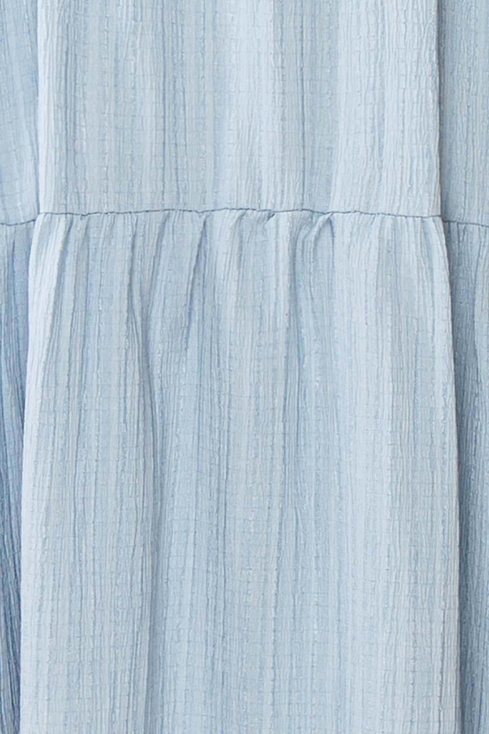Damiana Long Blue Dress w/ Plunging Neckline | Boutique 1861 fabric