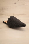 Dandiline Black Tweed Pointed-Toe Mules | La petite garçonne front view