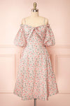 Daphnie Short Floral Dress w/ Corset Side Ties | Boutique 1861 front view