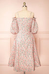 Daphnie Short Floral Dress w/ Corset Side Ties | Boutique 1861 back view