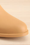 Dartford Beige Chelsea Rain Boots | La petite garçonne front close-up