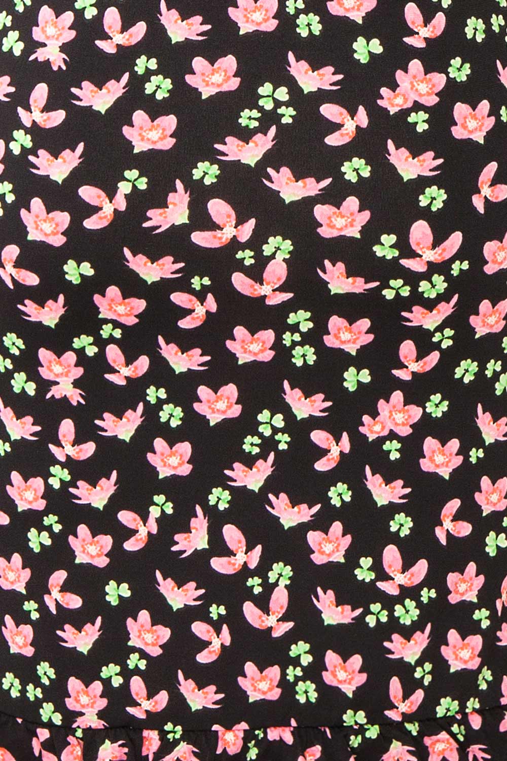 Darva Black Floral Ruched Short Dress | Boutique 1861 fabric
