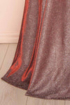 Darya Burgundy Sparkly Maxi Dress w/ Laced Back |  Boutique 1861 bottom