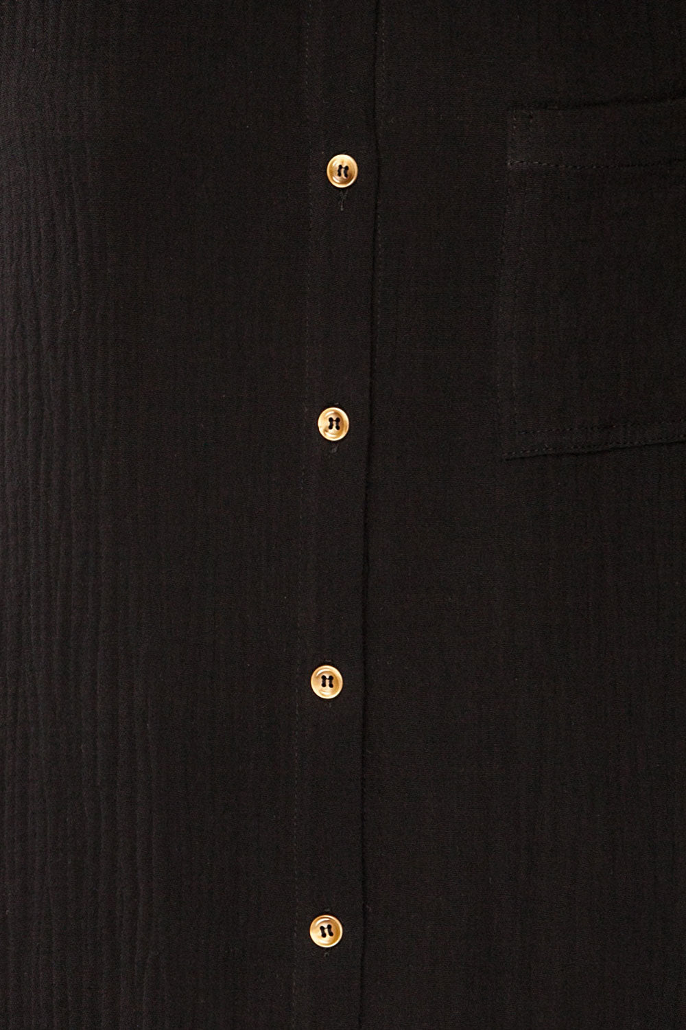 Davao Black Short Oversized Shirt Dress | La petite garçonne fabric 