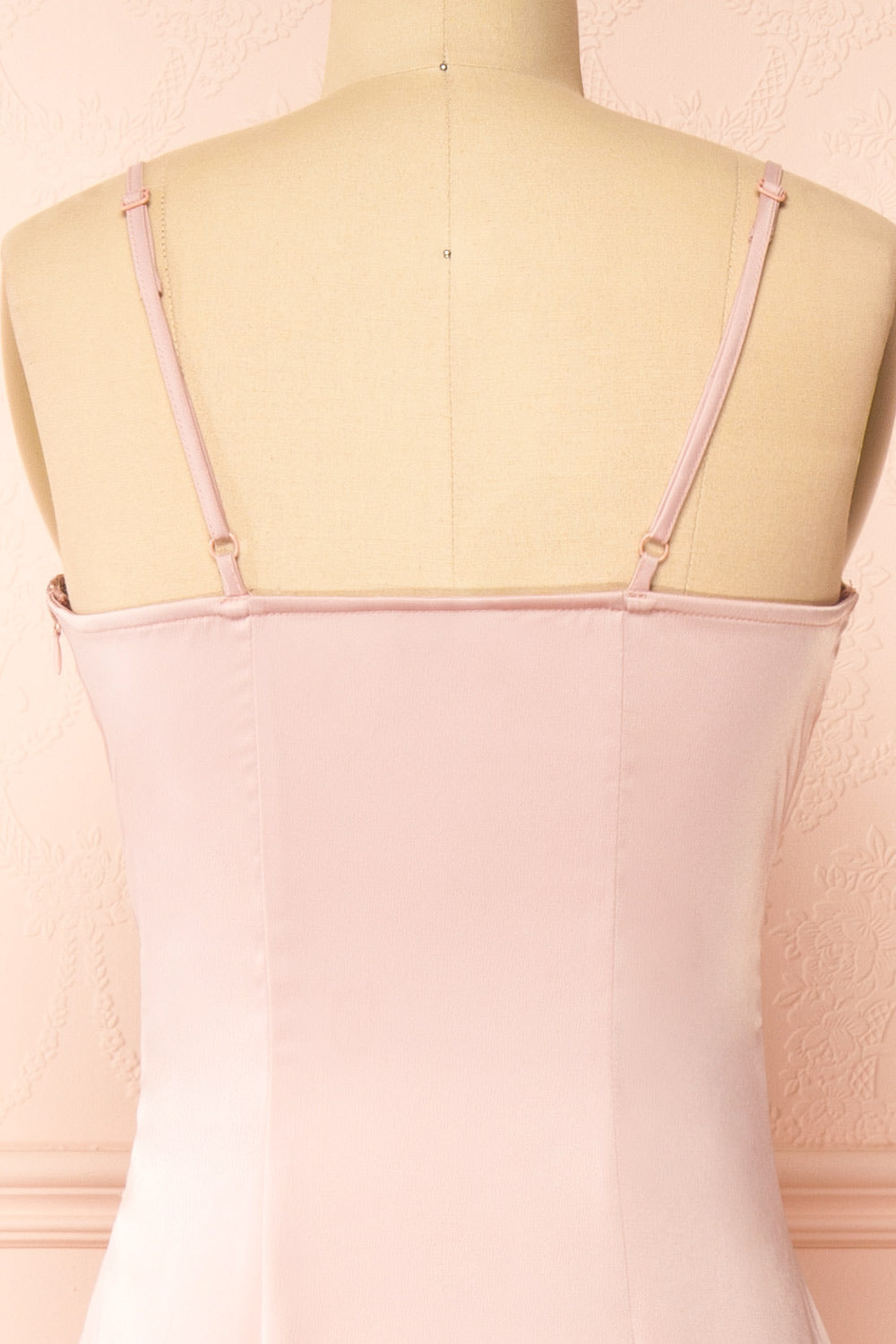 Deborah Maxi Pink Dress w/ Deep Neckline | Boutique 1861 back