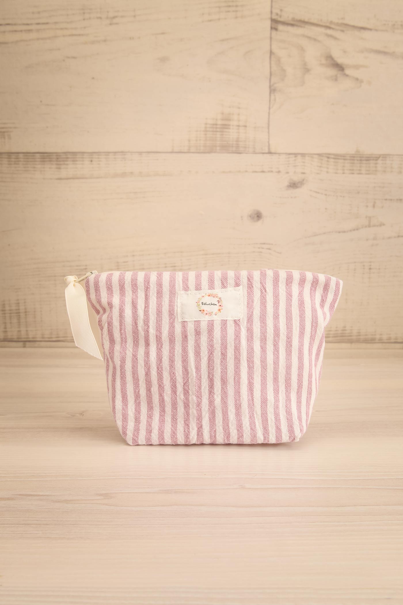 Deftone Mauve Striped Cosmetic Bag - 2 Options | Maison garçonne small