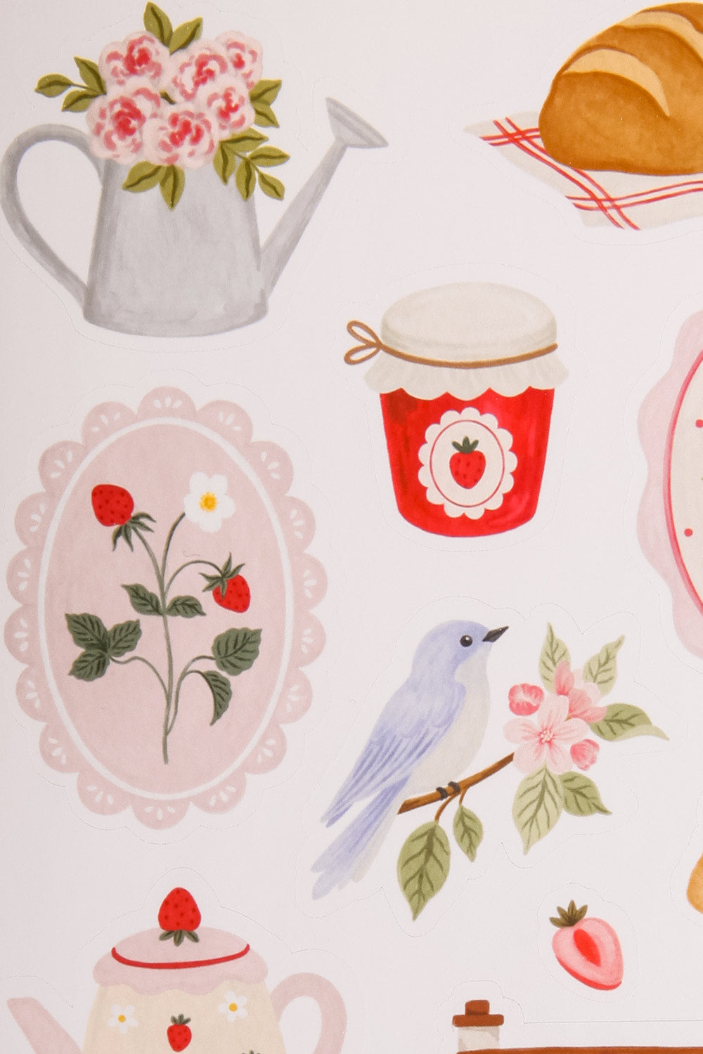 Cottage Breakfast Sticker Sheet | Maison garçonne close-up