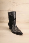 Deka Black Leather & Suede Cowboy Boots | La petite garçonne front view