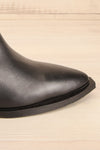 Deka Black Leather & Suede Cowboy Boots | La petite garçonne side front close-up