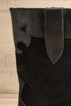 Deka Black Leather & Suede Cowboy Boots | La petite garçonne side close-up
