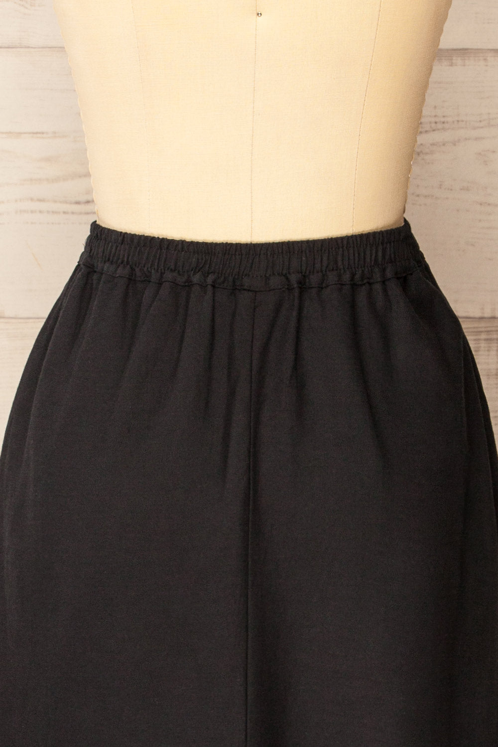 Delaware Black Maxi Skirt w/ Pockets | La Petite Garçonne back