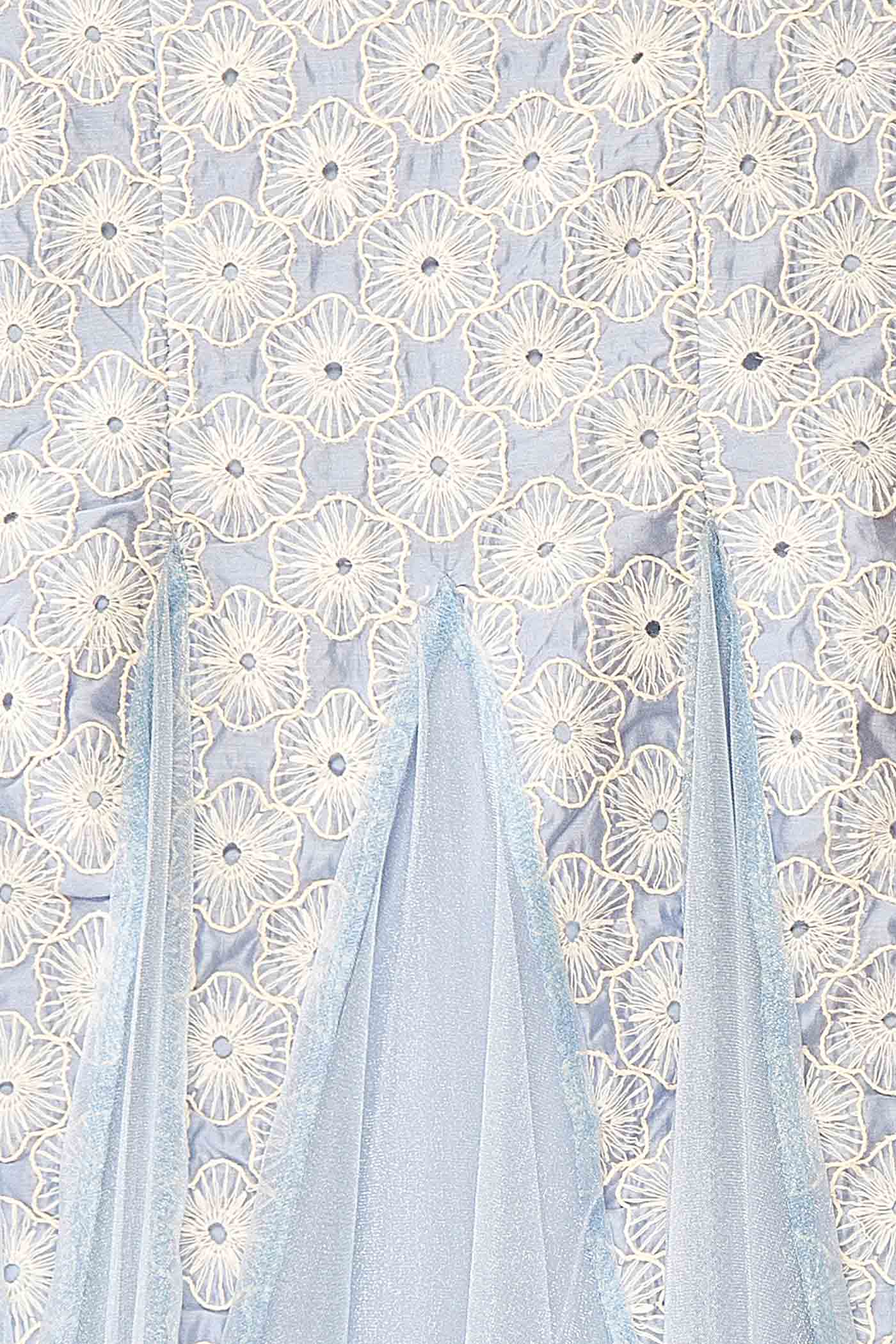 Delvina Blue Floral Embroidered Midi Dress | Boutique 1861 fabric 