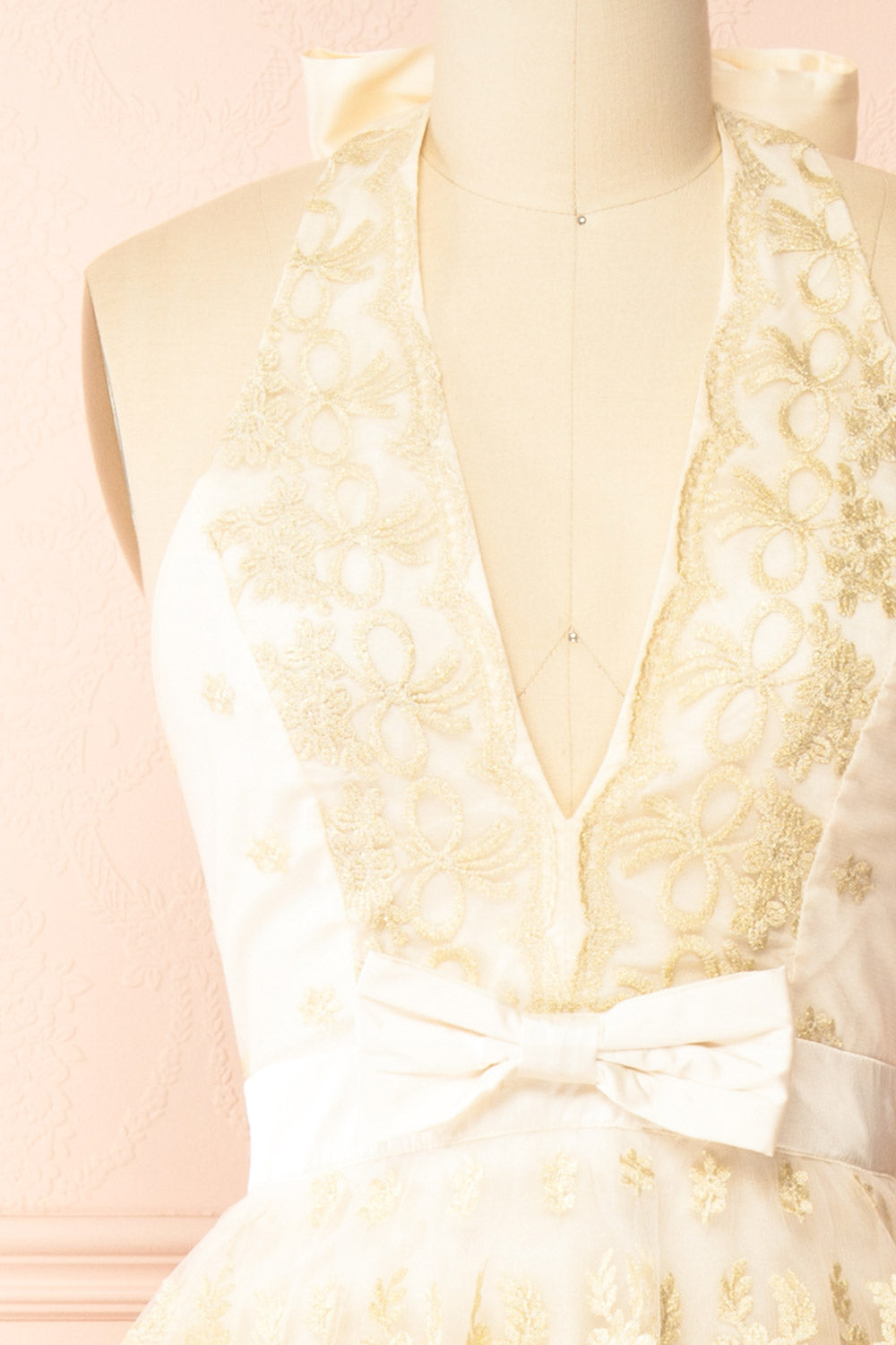 Demera Tiered Embroidered Tulle Maxi Dress | Boudoir 1861 front