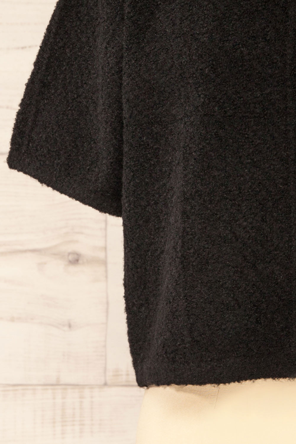 Denton Black Short Sleeve Knit Top | La petite garçonne sleeve 