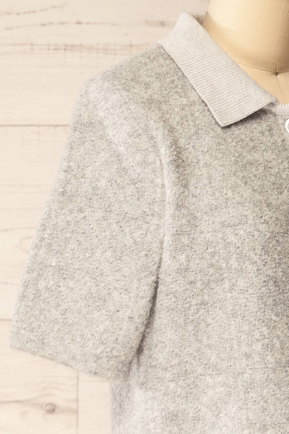 Denton Grey Short Sleeve Knit Top | La petite garçonne side