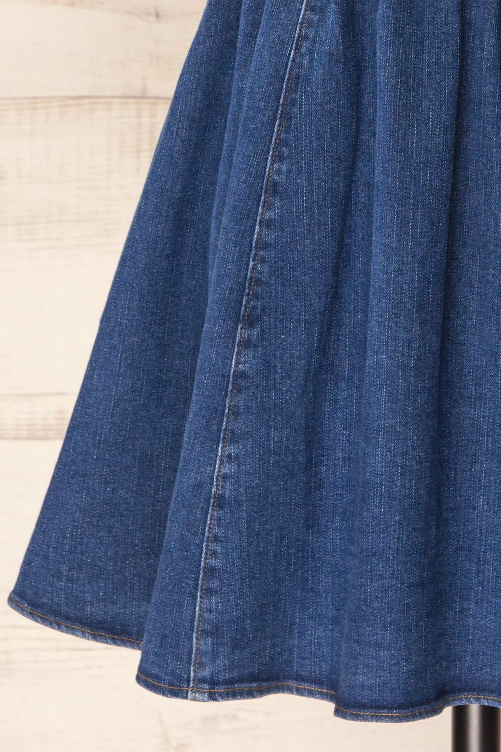 Deoria Dark Blue Short Denim Dress | La petite garçonne bottom 