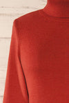 Derby Rust Knit Turtleneck w/ Long Sleeves | La petite garçonne front close-up