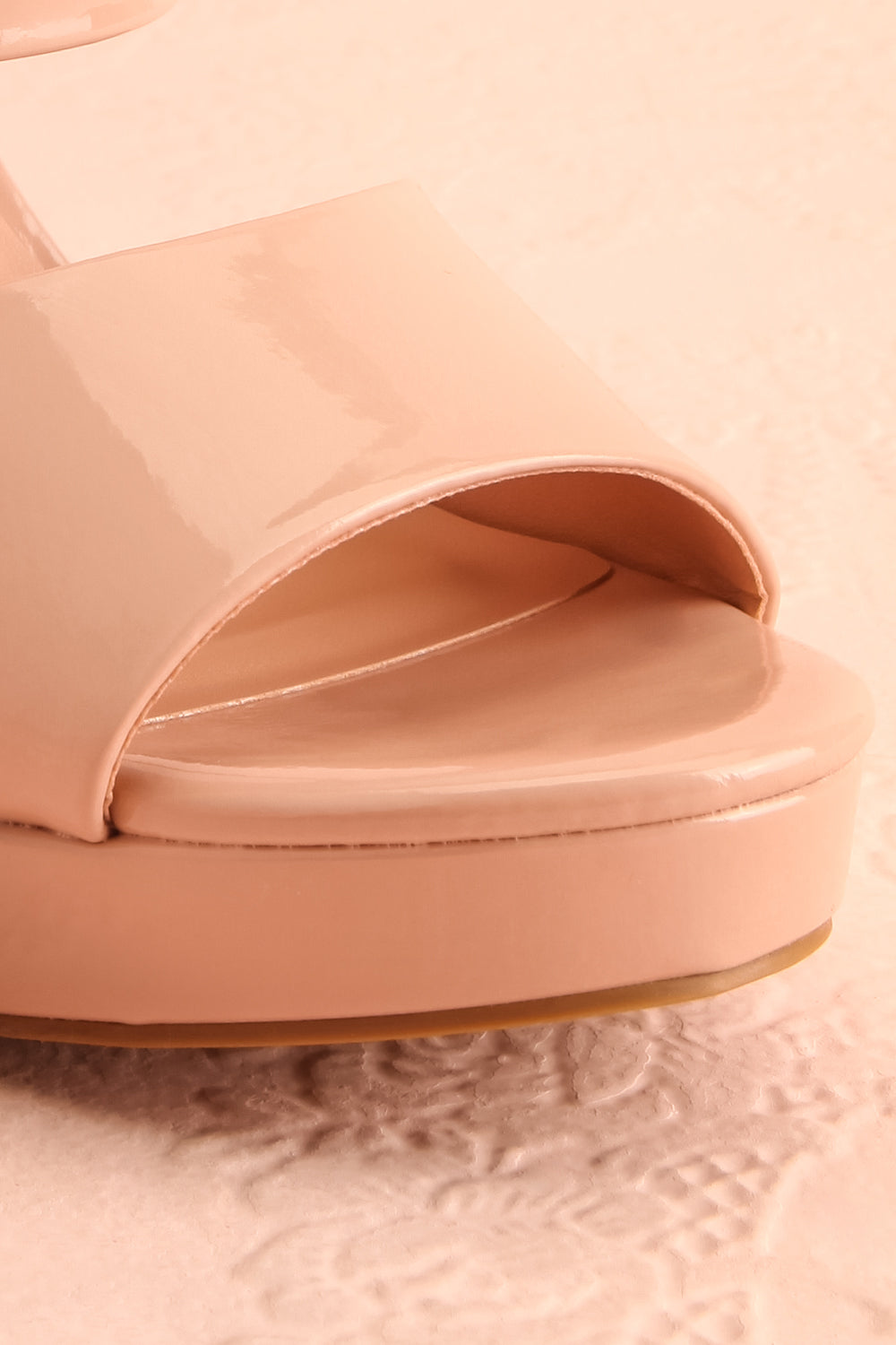 Dermale Beige High Heel Sandals | Boutique 1861 front close-up