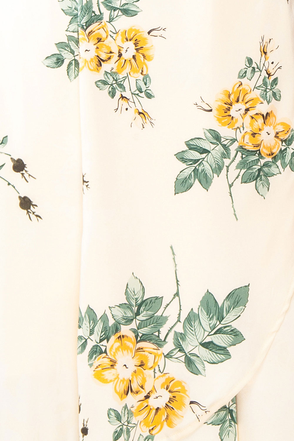 Desirae Silky Floral Midi Wrap Dress | Boutique 1861 fabric 