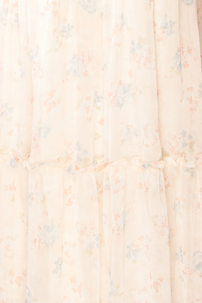 Dewal Floral Tiered Midi Dress | Boutique 1861 texture
