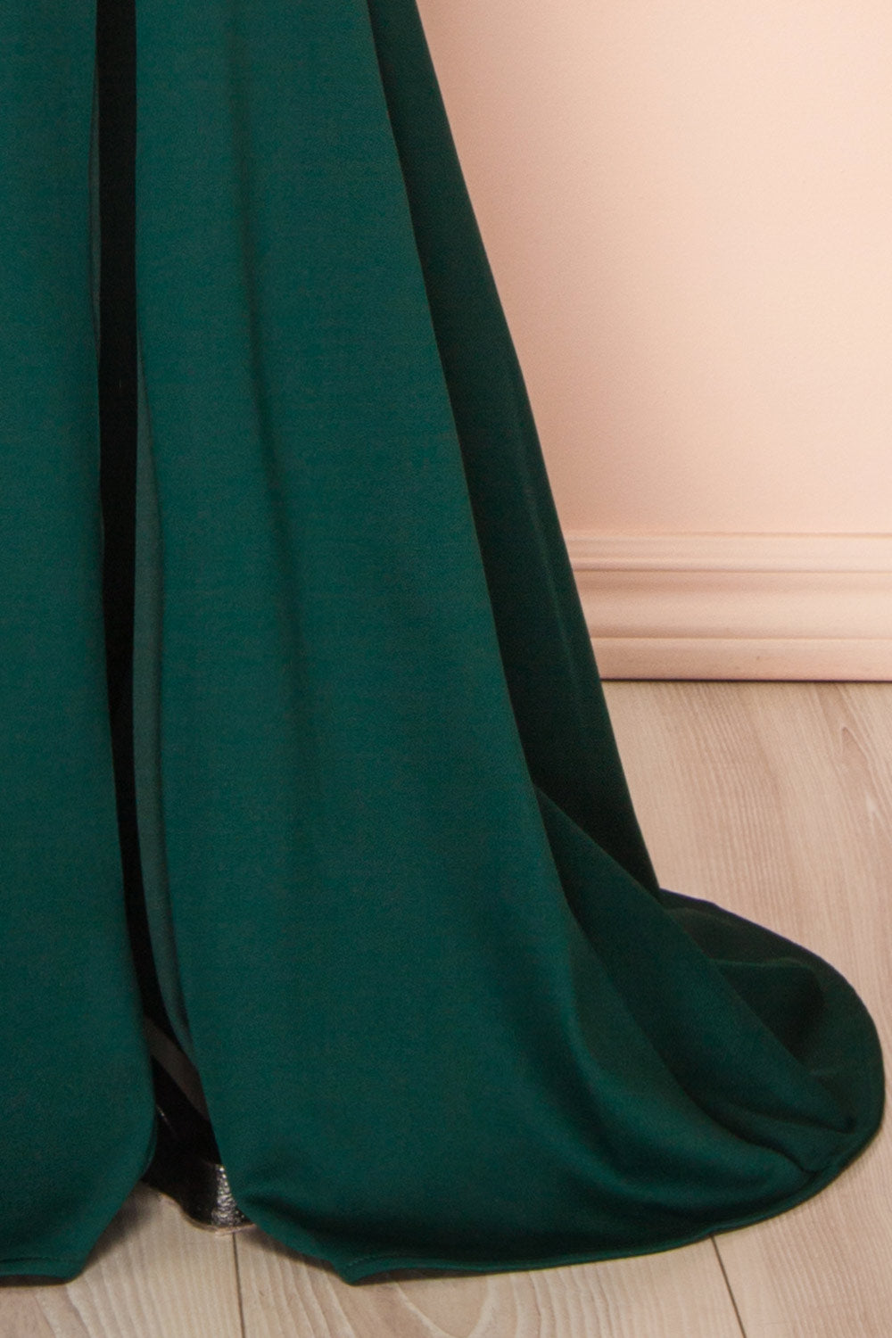 Diaz Green Maxi Dress w/ Train | Boudoir 1861 bottom