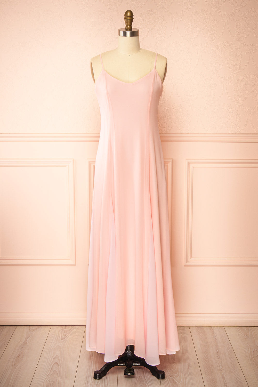 Dimitry Blush A-Line Maxi Dress | Boutique 1861 front view