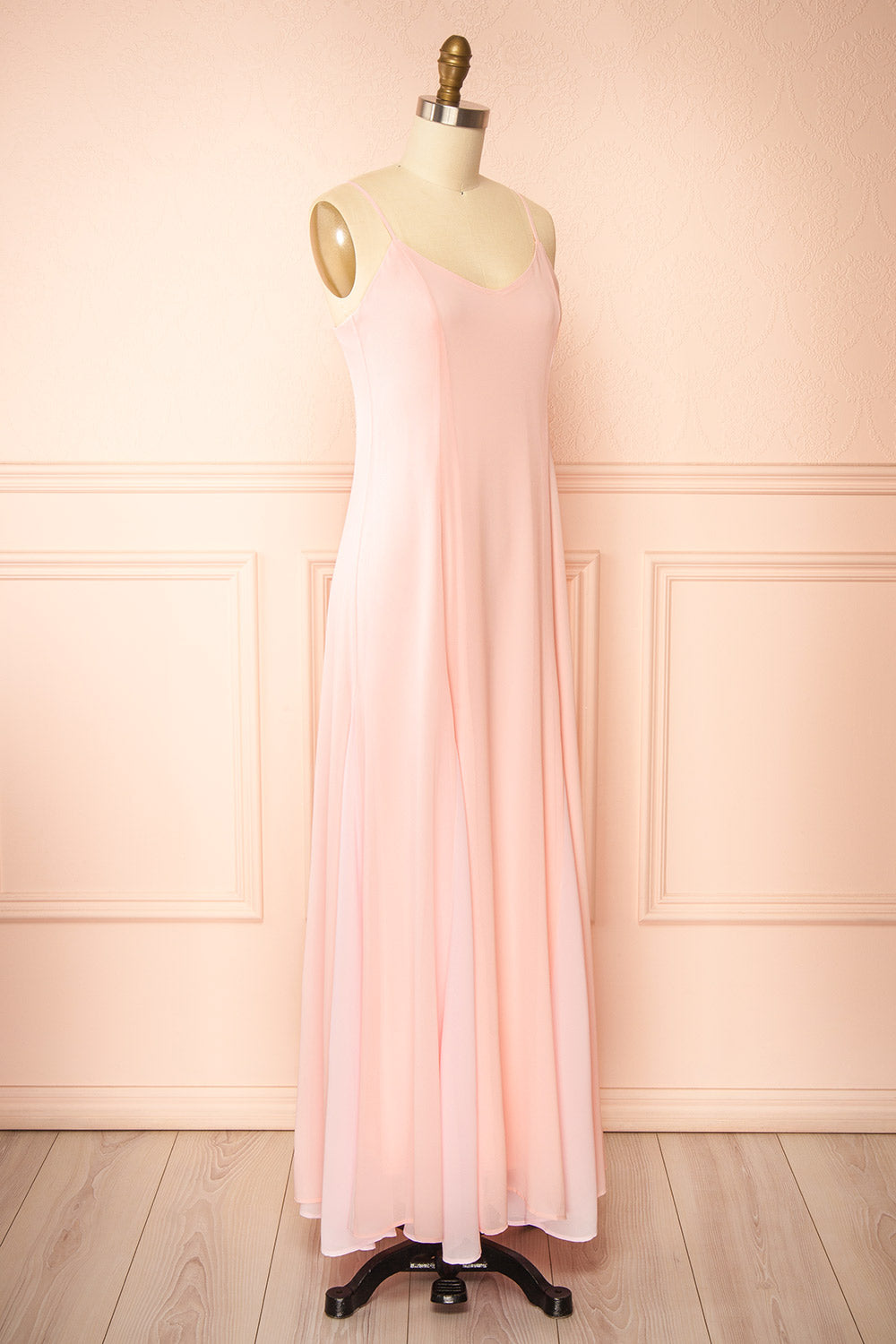 Dimitry Blush A-Line Maxi Dress | Boutique 1861 side view