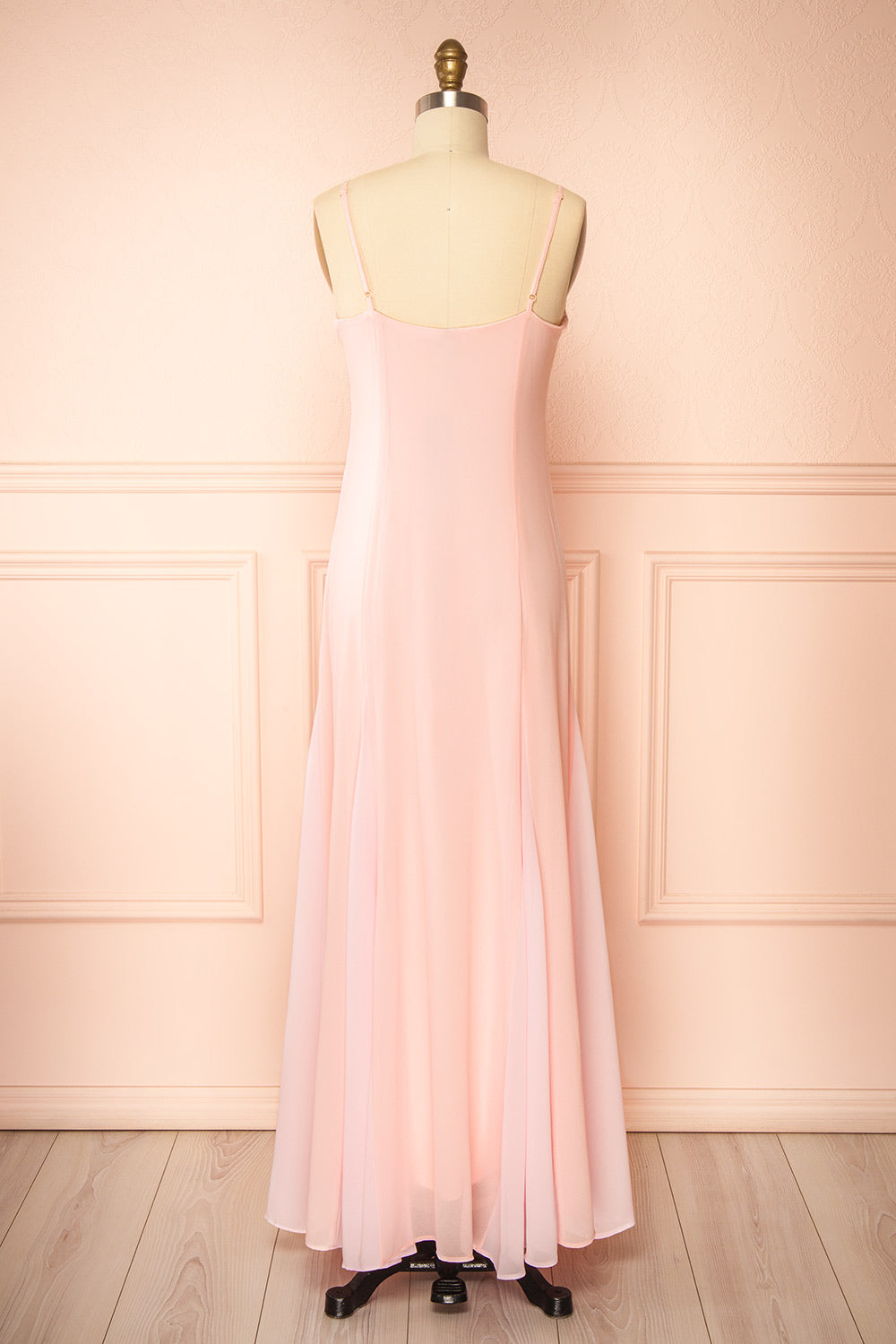Dimitry Blush A-Line Maxi Dress | Boutique 1861 back view