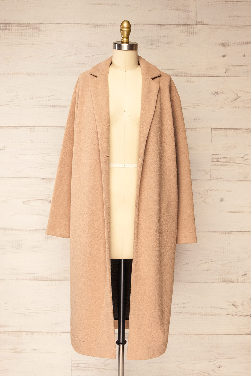 Dimton Beige Knit Coat w/ Pockets | La petite garçonne open view