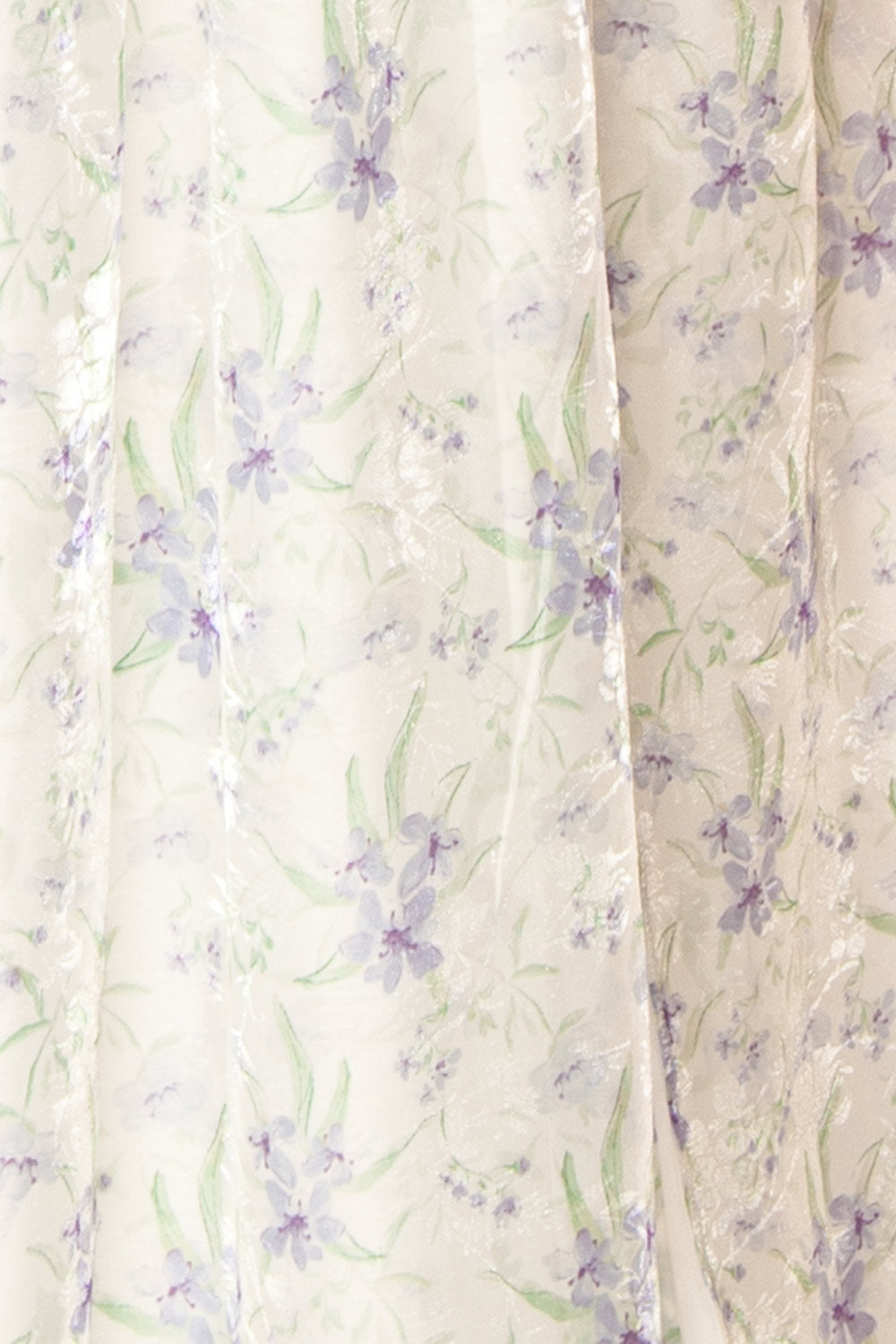 Diurnia Shimmery Maxi Floral Dress w/ V-Neckline | Boutique 1861 fabric 