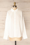 Dodoma White Oversized Button-Up Shirt | La petite garçonne front view
