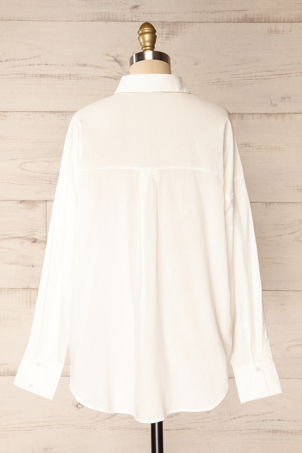Dodoma White Oversized Button-Up Shirt | La petite garçonne back view 