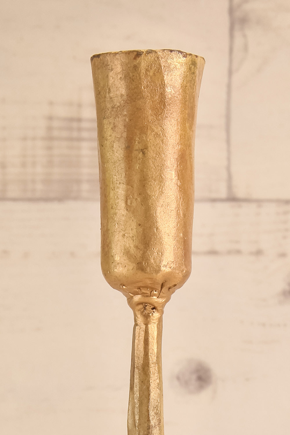 Mbata Brass Candlestick - Antique Brass – Nkuku
