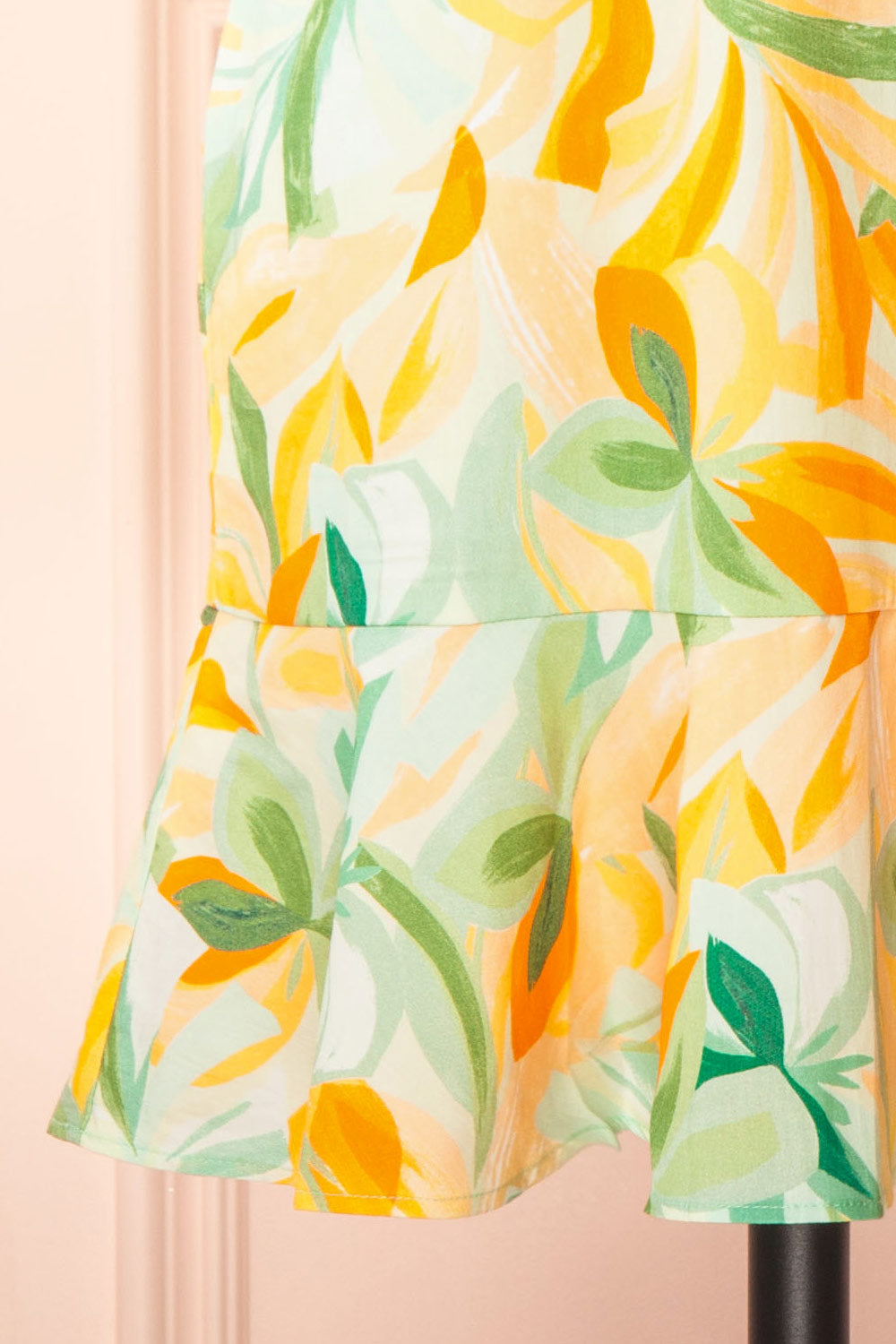 Dolabella Short Colourful Dress w/ Leaves Motif | Boutique 1861 bottom