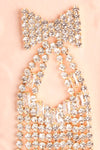 Domi Crystal Pendant Earrings w/ Ribbon Detail | Boutique 1861 close-up