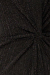 Domingo Black Knotted Dress w/ Sparkly Pattern | La petite garçonne  fabirc