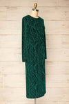 Domingo Green Knotted Dress w/ Sparkly Pattern | La petite garçonne side view