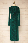 Domingo Green Knotted Dress w/ Sparkly Pattern | La petite garçonne back view