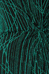 Domingo Green Knotted Dress w/ Sparkly Pattern | La petite garçonne fabric