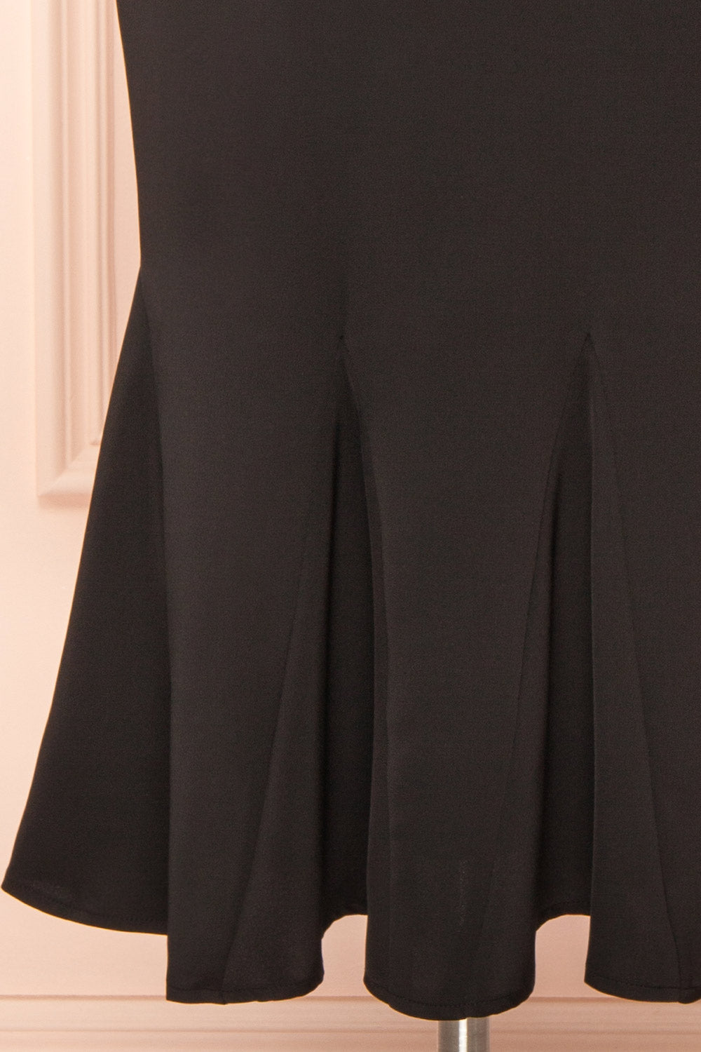 Doreen Long Black Dress w/ Bell Sleeves | Boutique 1861 bottom