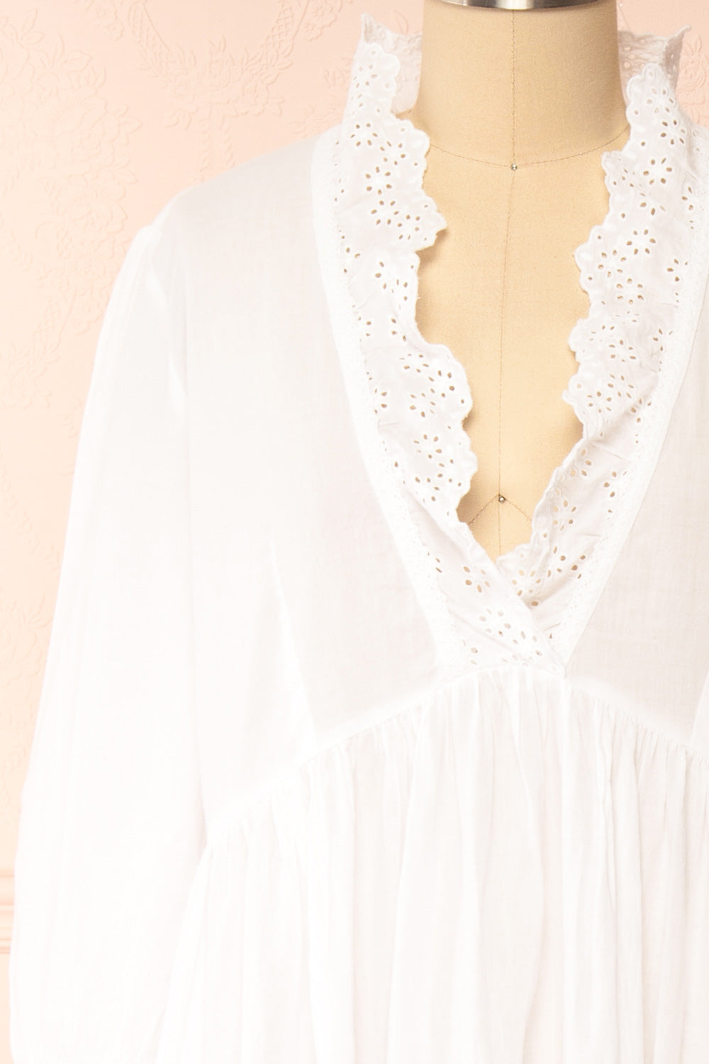 Doriane White Cotton Nightgown | Boutique 1861 front
