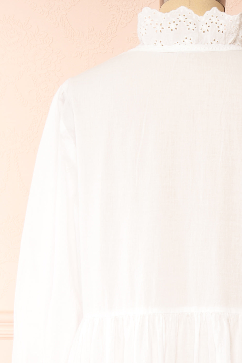 Doriane White Cotton Nightgown | Boutique 1861 back