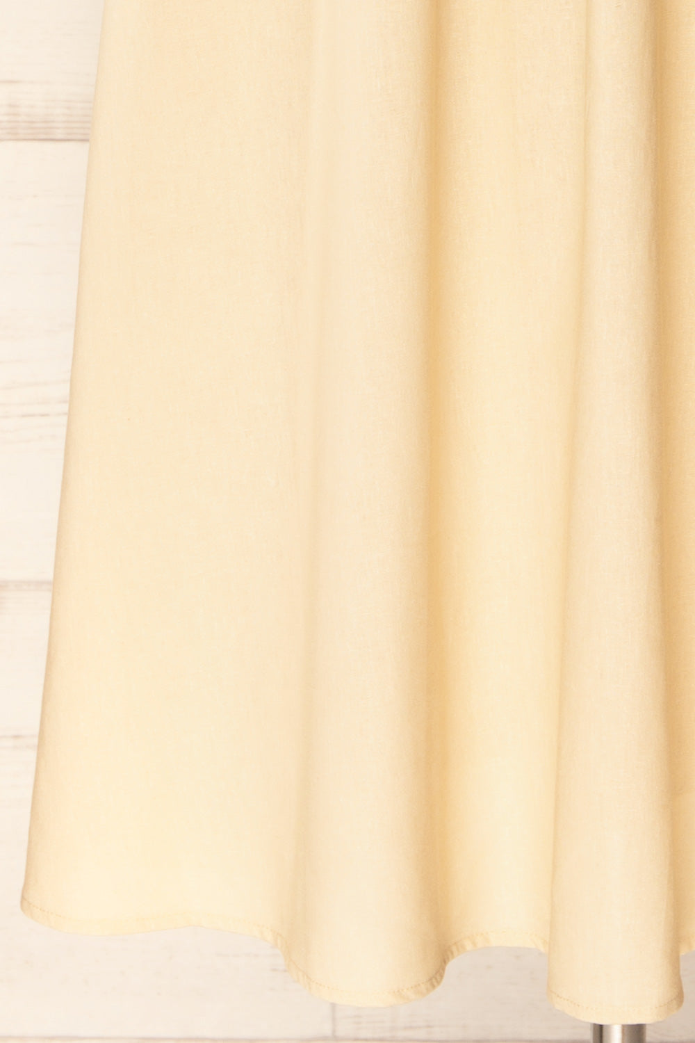 Dover Beige Long Linen and Knit Dress with Pockets | La petite garçonne bottom