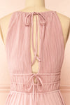 Dovie Mauve Midi Dress w/ Pleated Bodice | Boutique 1861 back