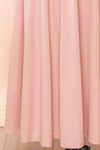Dovie Mauve Midi Dress w/ Pleated Bodice | Boutique 1861 bottom