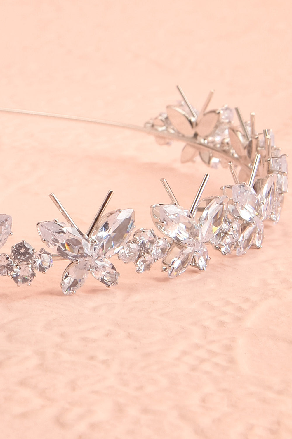 Drogo Crystal Headband w/ Butterflies | Boudoir 1861 flat close-up